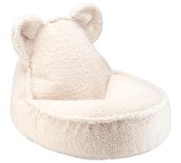 Pouf ours Cream White molletonné