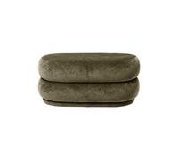 Pouf Ovale en Velours Délavé Forest