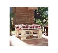 Pouf Palette De Jardin Bois De Pin Imprégné Vidaxl Rouge