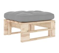 Pouf Palette De Jardin Bois De Pin Imprégné Vidaxl Gris