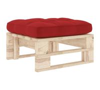 Pouf Palette De Jardin Bois De Pin Imprégné Vidaxl Rouge