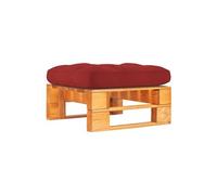 Pouf palette de jardin marron miel bois de pin imprégné