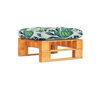 Pouf palette de jardin marron miel bois de pin imprégné Marron G