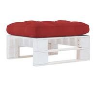 Pouf palette de jardin Bois de pin imprégné de blanc