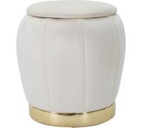 Pouf Paris 43 x 43 x 43 cm pin polyester beige or