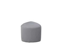 Pouf Peg 46x46x41 cm Velours côtelé Gris, pouf, tabouret de pied,, repose-pieds, pouf d'assise