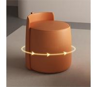 Pouf pivotant à 360° avec dossier, tabouret rond multifonction avec assise et dossier rembourrés doux pour un usage domestique