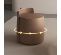 Pouf pivotant à 360° avec dossier, tabouret rond multifonction avec assise et dossier rembourrés doux pour un usage domestique