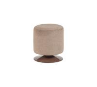 Pouf pivotant bouclé marron Islen
