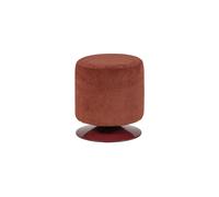 Pouf pivotant bouclé rouge bordeaux Islen