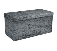 Pouf pliable 76x38x38 cm Banc Ottoman Tabouret Siège Cube Boîte de rangement