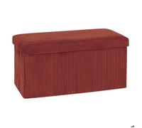 Atmosphera – Pouf pliant double Arum côtelé 76 x 38 cm ambre