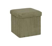 Pouf pliant Arum vert Kaki 38x38cm - Atmosphera createur d'interieur