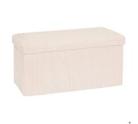 Pouf pliant Arum ivoire 76x38cm