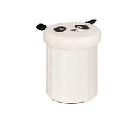 Atmosphera - Pouf-Coffre Enfant Panda Pliant Andy Noir et Blanc d30x36cm