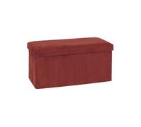 Pouf pliant double Arum côtelé 76 x 38 cm ambre