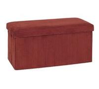Pouf pliant double Arum côtelé 76 x 38 cm ambre
