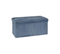 Pouf pliant Arum bleu encre 76x38cm - Atmosphera createur d'interieur