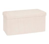 Atmosphera - Pouf Pliant Arum Ivoire 76x38cm