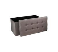 Pouf pliant double gris Lysandre Atmosphera - Gris Gris, Gris G