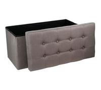 Pouf pliant double gris Lysandre Atmosphera - Gris Gris, Gris G