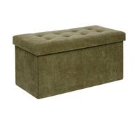 Pouf pliant double Lysandre 76x38cm vert cedre - Atmosphera Créateur d'intérieur