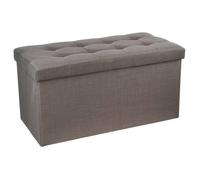 Pouf pliant double ""Lysandre"" gris - Atmosphera createur d'interieur