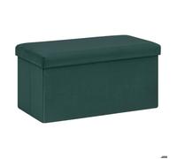 Pouf pliant double ""Tess"" 76x38cm vert cèdre - Atmosphera Créateur d'intérieur