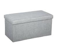 Pouf pliant double ""Tomaz"" gris souris - Atmosphera createur d'interieur