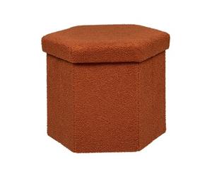 Pouf pliant hexa bouclette Jaiko ambre