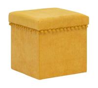 Pouf pliant ""Mémo"" 40x38cm ocre - Atmosphera createur d'interieur