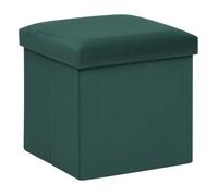 Atmosphera - Pouf Pliant tess 38x38cm Vert cèdre