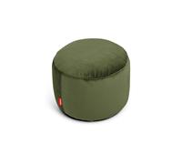 Pouf Point en Velours Recyclé Vert Foncé