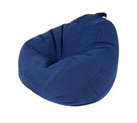 Pouf poire bleu pour adultes et adolescents - Pouf pliable portable pour rangement de jouets intérieur et extérieur - Grand siège de salon - 90 x 100 cm - Meuble décoratif