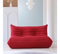 Pouf poire - Canapé 2 places en velours Teddy pour salon, chambre à coucher, salon, bureau - Chaise confortable au coin du feu