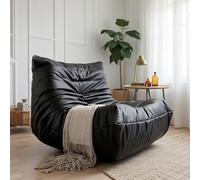 Pouf poire - Canapé en daim souple avec soutien dorsal, mousse à mémoire de forme pour chambre à coucher, coin lecture, dortoir, salon