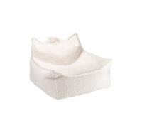 Pouf poire chambre enfant - fauteuil comfortable en teddy cream white TU