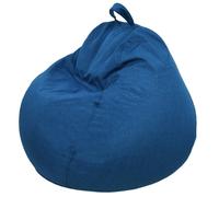 Pouf poire déhoussable bleu 80 x 70 cm - Fauteuil, Canapé, Coussin de Sol, Pouf d'intérieur - Rempli de Mousse - Bananair