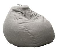 Pouf poire déhoussable gris 105 x 85 cm - Fauteuil, Canapé, Coussin de Sol, Pouf d'intérieur - Rempli de Mousse - Bananair