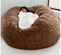 Pouf poire en fausse fourrure, grand pouf moelleux pour décoration de chambre, assise confortable et élégante