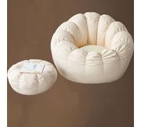 Pouf poire en fausse fourrure pour adultes avec ottoman, moelleux et confortable avec rembourrage, canapé paresseux, coussin de sol avec accoudoirs pour la lecture, les jeux
