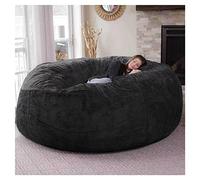 Pouf poire en fourrure - 1,5 m - Housse de canapé ronde douce et moelleuse pour meubles de salon - Sans rembourrage - Solution d'assise confortable et élégante