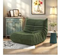 Pouf Poire en Laine Velours, Pouf Canapé de sol pour Adultes, Housse de pouf géant pour Salon, Chambre, Doux, Confortable, Vert