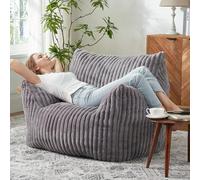 Pouf poire géant pour adultes avec rembourrage en peluche et accoudoirs pour adolescent, canapé confortable pour chambre à coucher, salon, lecture