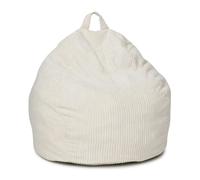 Pouf poire HORTENSE en velours côtelé beige