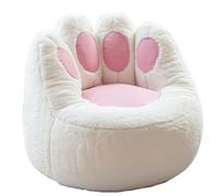 Pouf Poire - Housse Seule - Forme Patte de Chat - Pouf Poire de Rangement pour Peluches sans Rembourrage - Housse de canapé en Fausse Fourrure de Lapin Douce,60x53cm