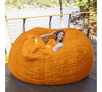 Pouf poire - Meubles en fausse fourrure douce remplie de mousse, housse lavable en machine, design rond doux et moelleux, idéal pour la détente et le confort