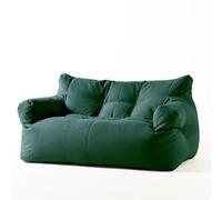 Pouf poire moderne pour salon et balcon - Confortable - Sans remplissage - Vert foncé - Parfait pour les loisirs et la relaxation