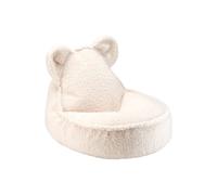 Pouf ours Cream White molletonné