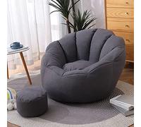 Pouf poire pour adulte et adolescent - Chaise longue de taille personnelle pour jouer, lire et se détendre - Fauteuil poire confortable gris foncé pour la maison et le bureau